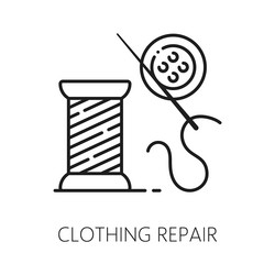 repairing clothing icon sewing in hotel service vector