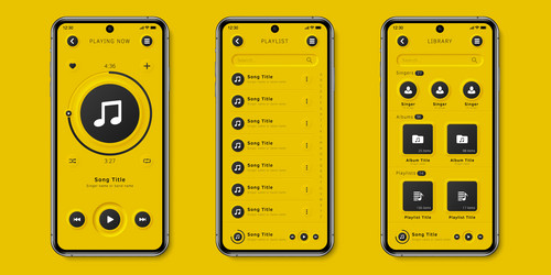 user interface elements for mobile app vector image