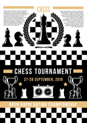 Chess Tournament Poster Design. Red and White outline pieces on black  background with piece name in typography. Old Vintage Style. Illustration  Artwor Stock Photo - Alamy