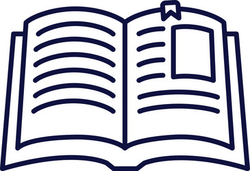 Isolated open book line style icon design vector