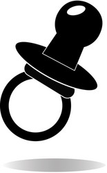 Pacifier sign baby icon on white vector