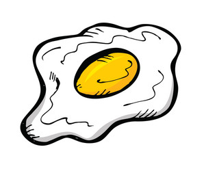 Sunny side up egg vector