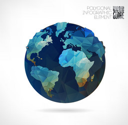 Triangular Globe vector image