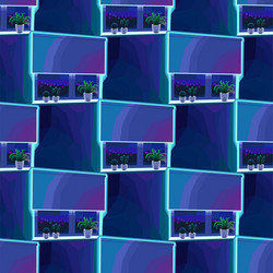 abstract seamless pattern of window with a night vector image