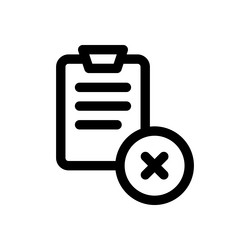 failed icon thin linear style design isolated vector image