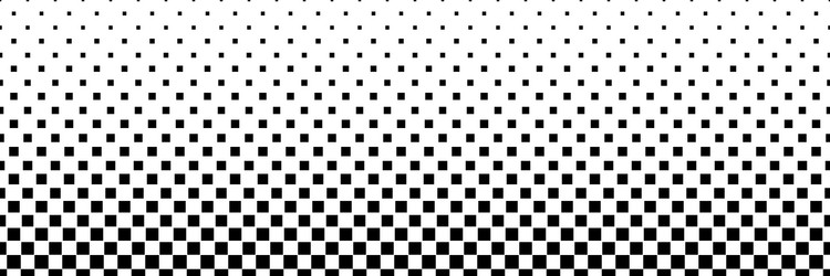 horizontal black halftone of square design vector image