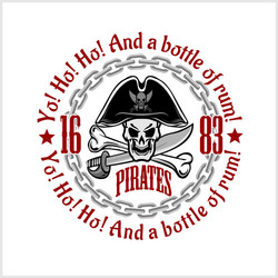 Skull in pirate hat - jolly roger vector