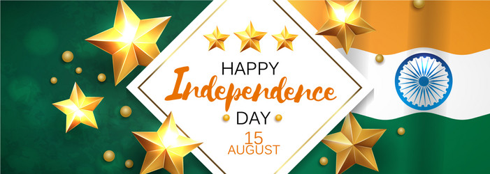 Happy independence day india vector