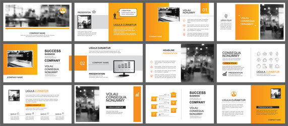 presentation and slide layout autumn theme vector image