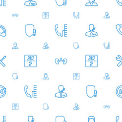 Support icons pattern seamless white background vector