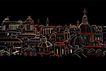 Cityscape background seamless pattern for your vector