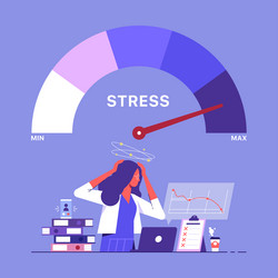 emotional overload and burnout concept vector