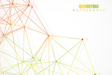 geometric abstract background with connected line vector image