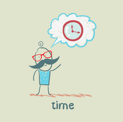 one thinks of the time vector image