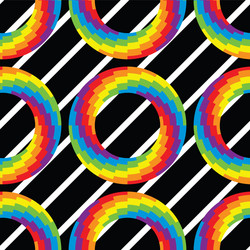 seamless pattern of colorful round wheel circles vector image