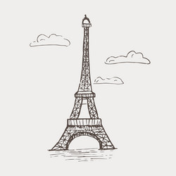 Sketch - eiffel tower vector