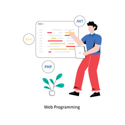 web programming flat style design vector image