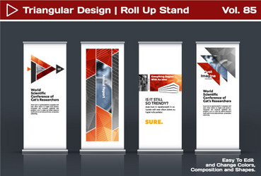 abstract business set of modern roll up vector image