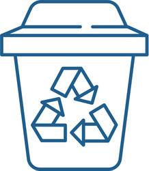 garbage sorting line icon concept vector image