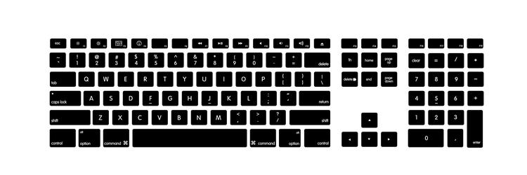 Keyboard keys stickers computer b vector