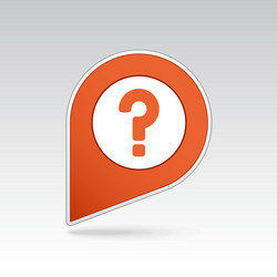 question mark pin map icon pointer markers vector image