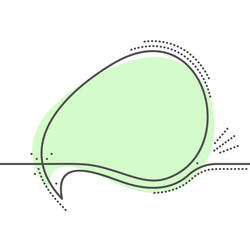 speech bubble flow liquid shape continuous line vector image