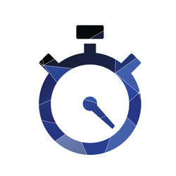 timer icon abstract triangle vector image