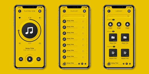 User interface elements for mobile app vector