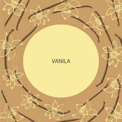 Vanilla label template background for text vector