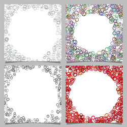 abstract round border background set with circles vector image