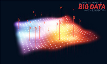 big data plot colorful visualization vector image