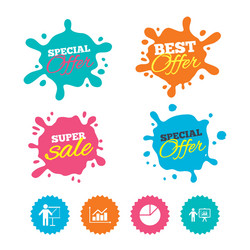 diagram graph pie chart presentation billboard vector image