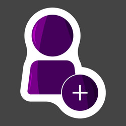 icon to add a user person or create vector image
