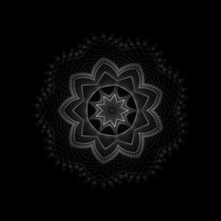 Mandala oriental ornament abstract linear vector