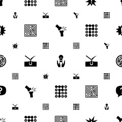 Problem icons pattern seamless white background vector