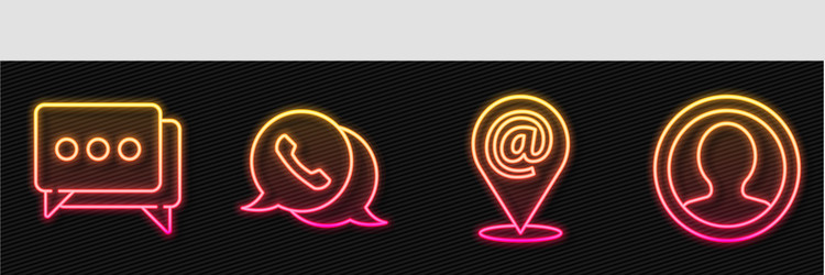 set line location and mail e-mail speech vector image