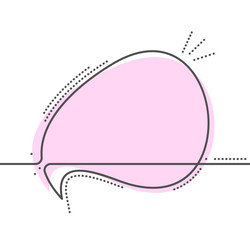 speech bubble flow liquid shape continuous line vector image