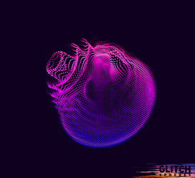 abstract colorful mesh on dark background vector image