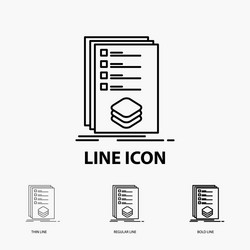 categories check list listing mark icon in thin vector image