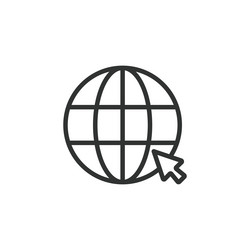 internet access icon in line design vector image