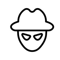 thief hacker icon vector image