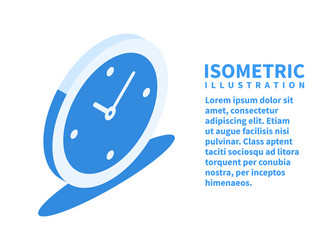 timer clock icon isometric template vector image