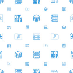 Archive icons pattern seamless white background vector