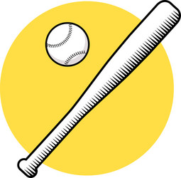 Baseball Bat and Ball Royalty Free Vector Image