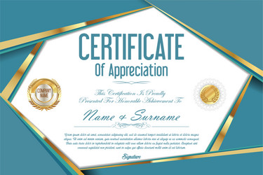 certificate retro design template 8 vector