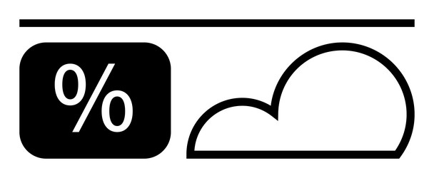 cloud computing data usage and percentage vector image