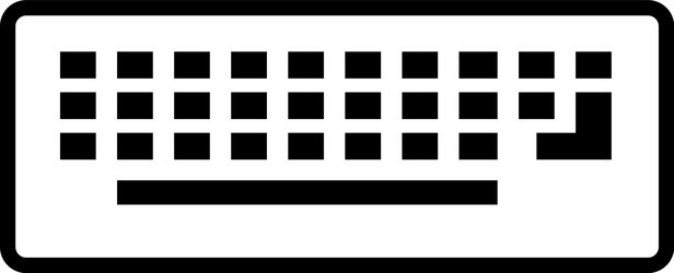 Computer keyboard hardware line style icon vector