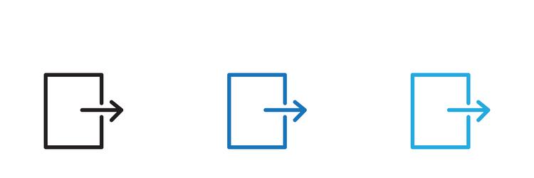 exit icon thin line vector image