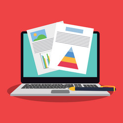 graph chart finance related icons image vector image