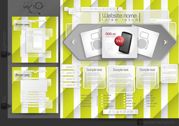 Website design template menu elements vector